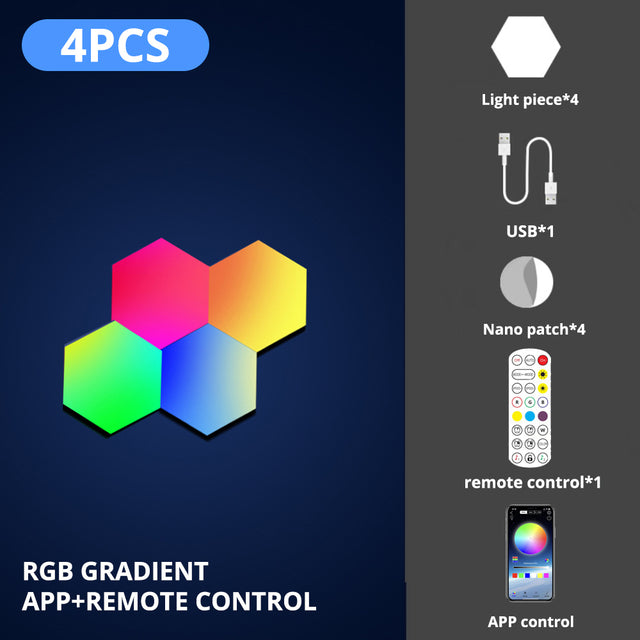 RGB WIFI LED Hexagon Licht Innenwandleuchte