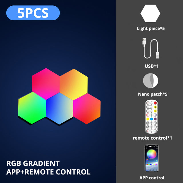 RGB WIFI LED Hexagon Licht Innenwandleuchte