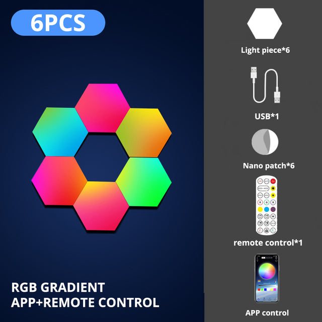 RGB WIFI LED Hexagon Licht Innenwandleuchte