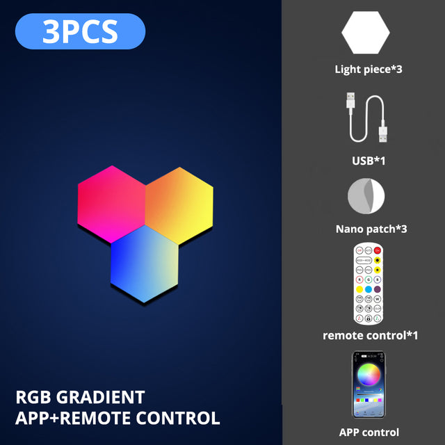 RGB WIFI LED Hexagon Licht Innenwandleuchte