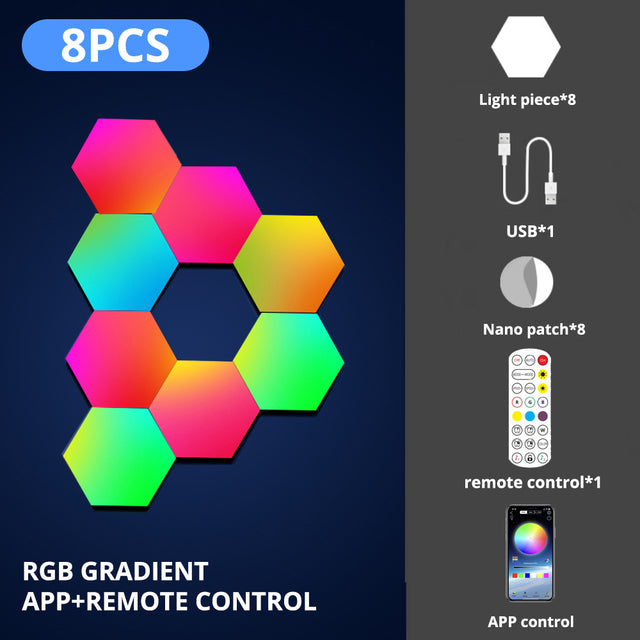 RGB WIFI LED Hexagon Licht Innenwandleuchte