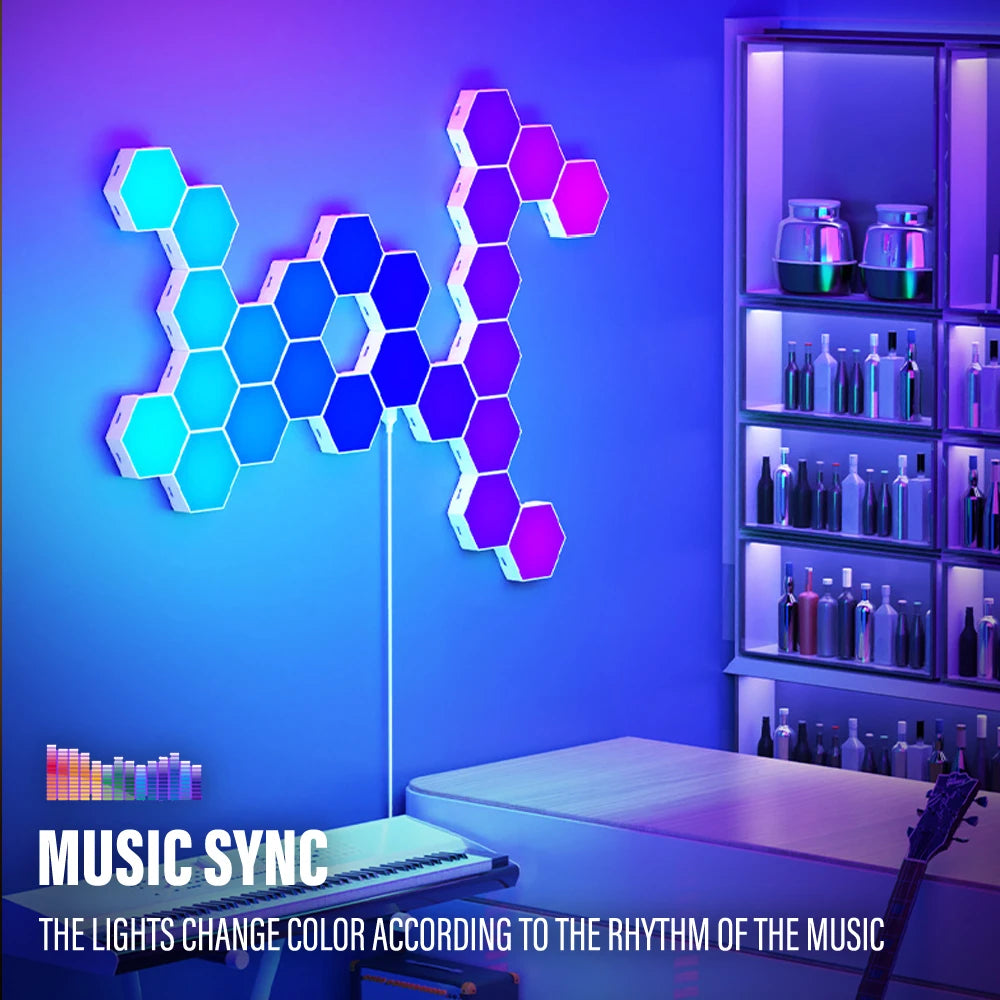 RGB WIFI LED Hexagon Licht Innenwandleuchte