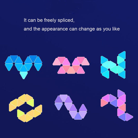 RGB WIFI APP Bluetooth LED Triangle Indoor Atmosphere Wall Lamps - KCShopping