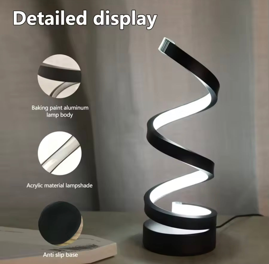 Gleaming Spiral Glow Lamp - KCShopping