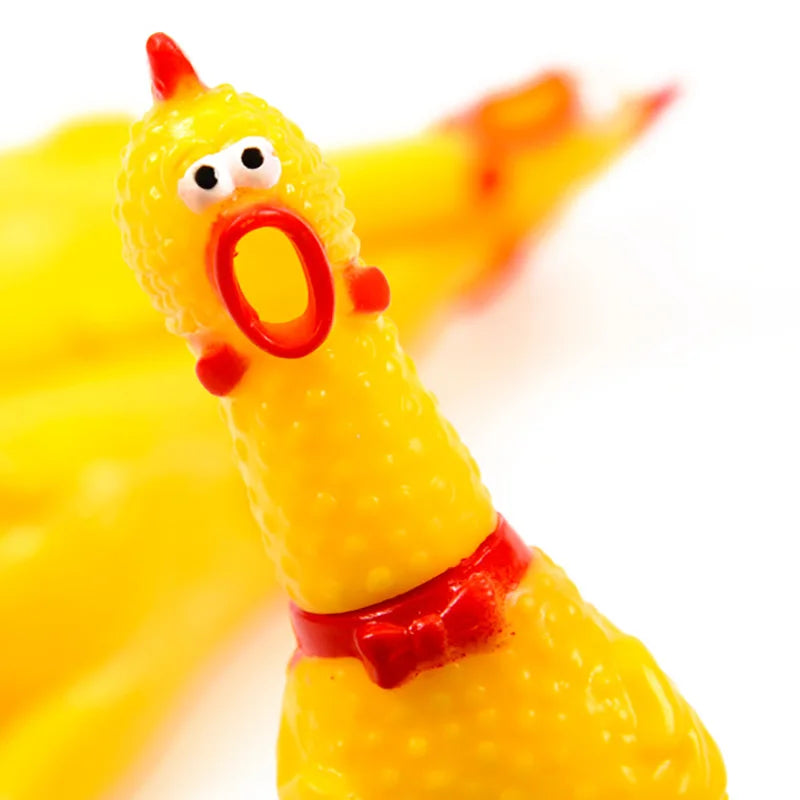 Durable Yellow Chicken Dog Toy - KCShopping