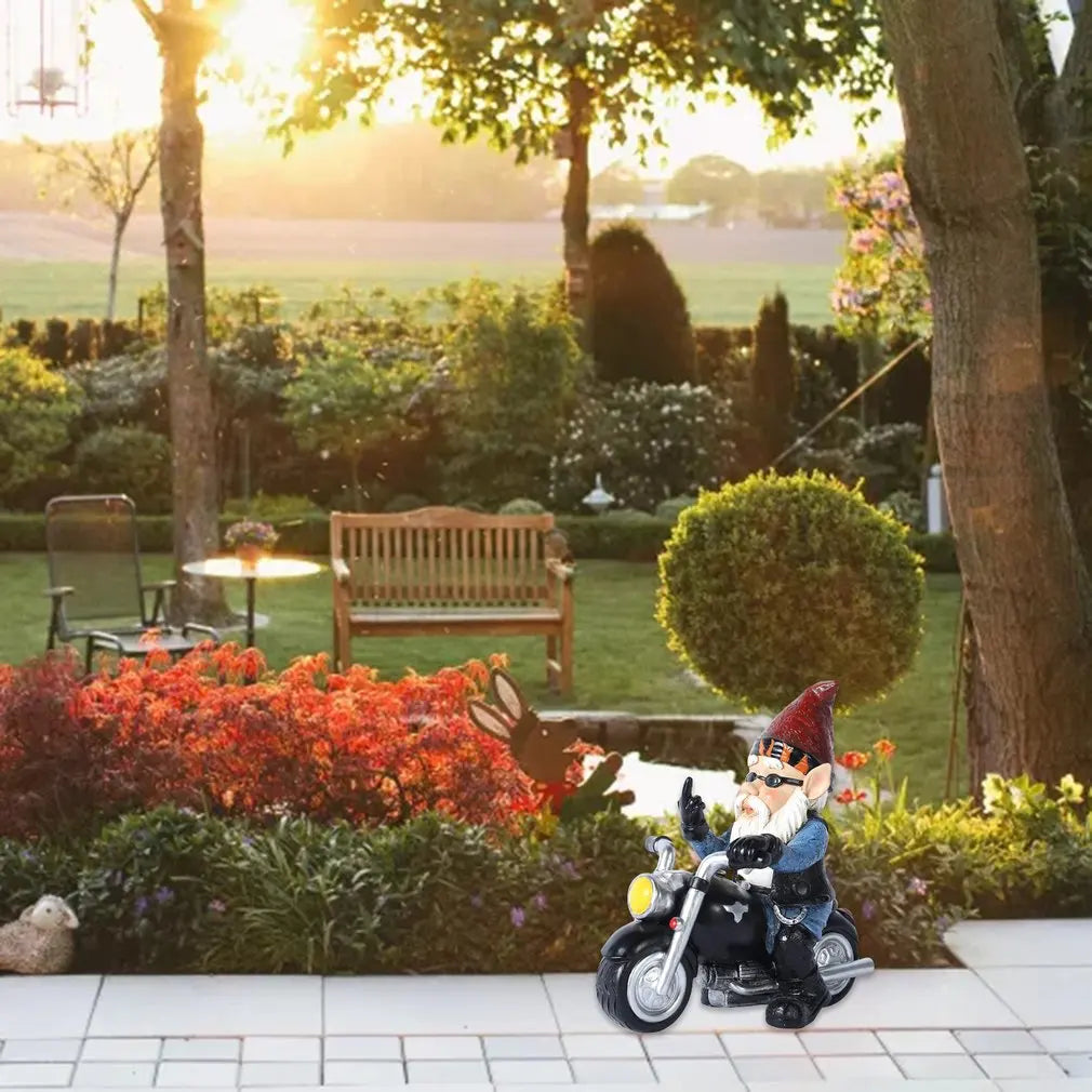 Motorcycle Riding Garden Dwarf - KCShopping