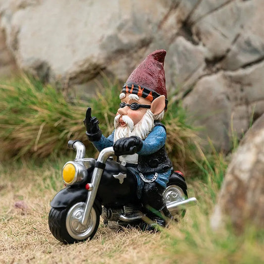 Motorcycle Riding Garden Dwarf - KCShopping