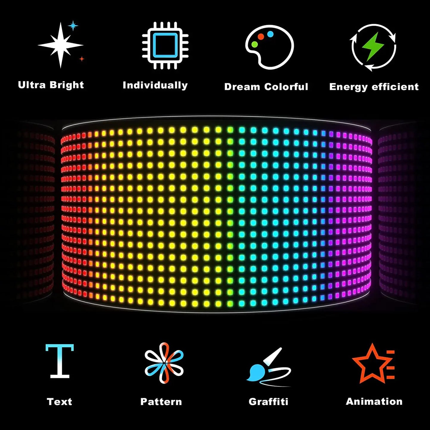 FlexiBright Matrix: Colorful LED Creativity - KCShopping