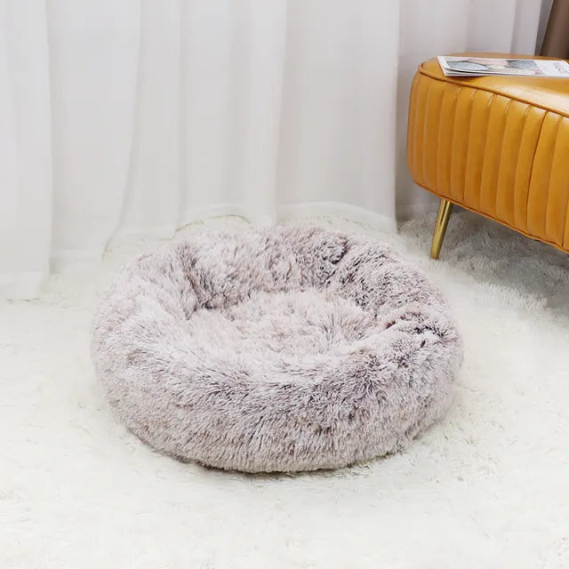 Cozy Haven Plush Cat Donut Bed - KCShopping