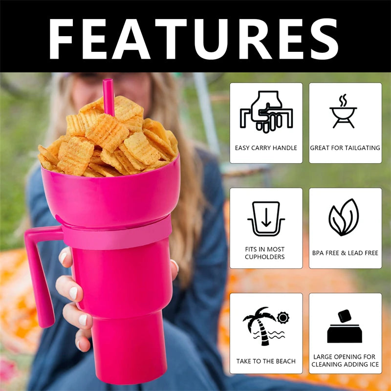 SnackWave Duo: Sip & Snack Genius Cup - KCShopping