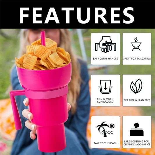 SnackWave Duo: Sip & Snack Genius Cup - KCShopping
