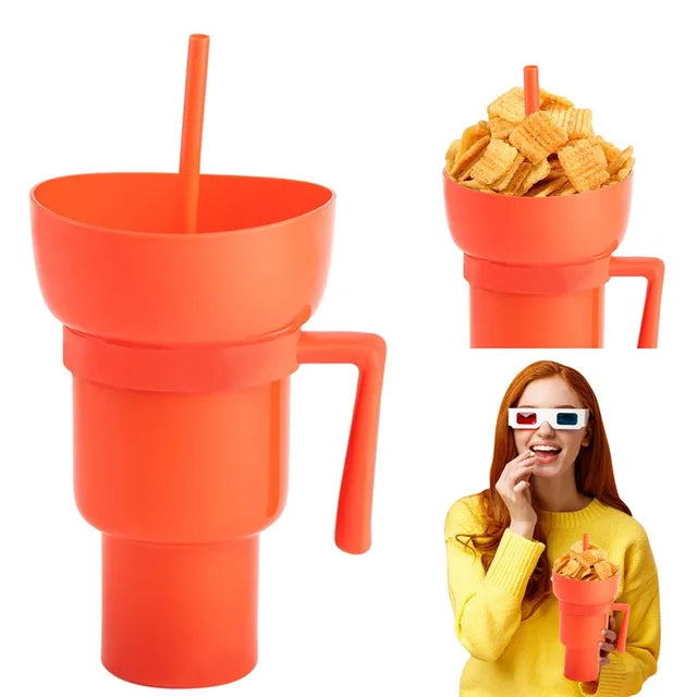 SnackWave Duo: Sip & Snack Genius Cup - KCShopping