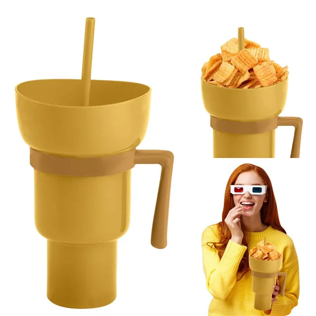 SnackWave Duo: Sip & Snack Genius Cup - KCShopping