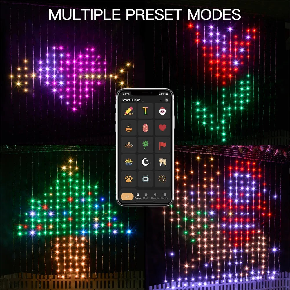 ColorWaves LED-Vorhang-Synchronisationslichter 