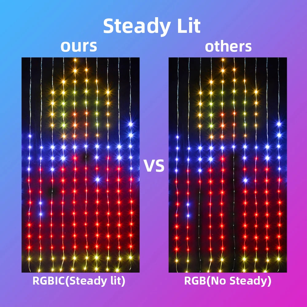 ColorWaves LED-Vorhang-Synchronisationslichter 