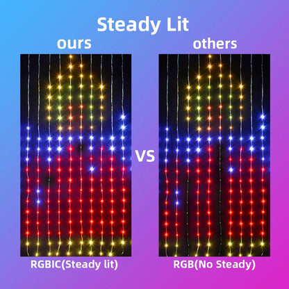 ColorWaves LED-Vorhang-Synchronisationslichter 