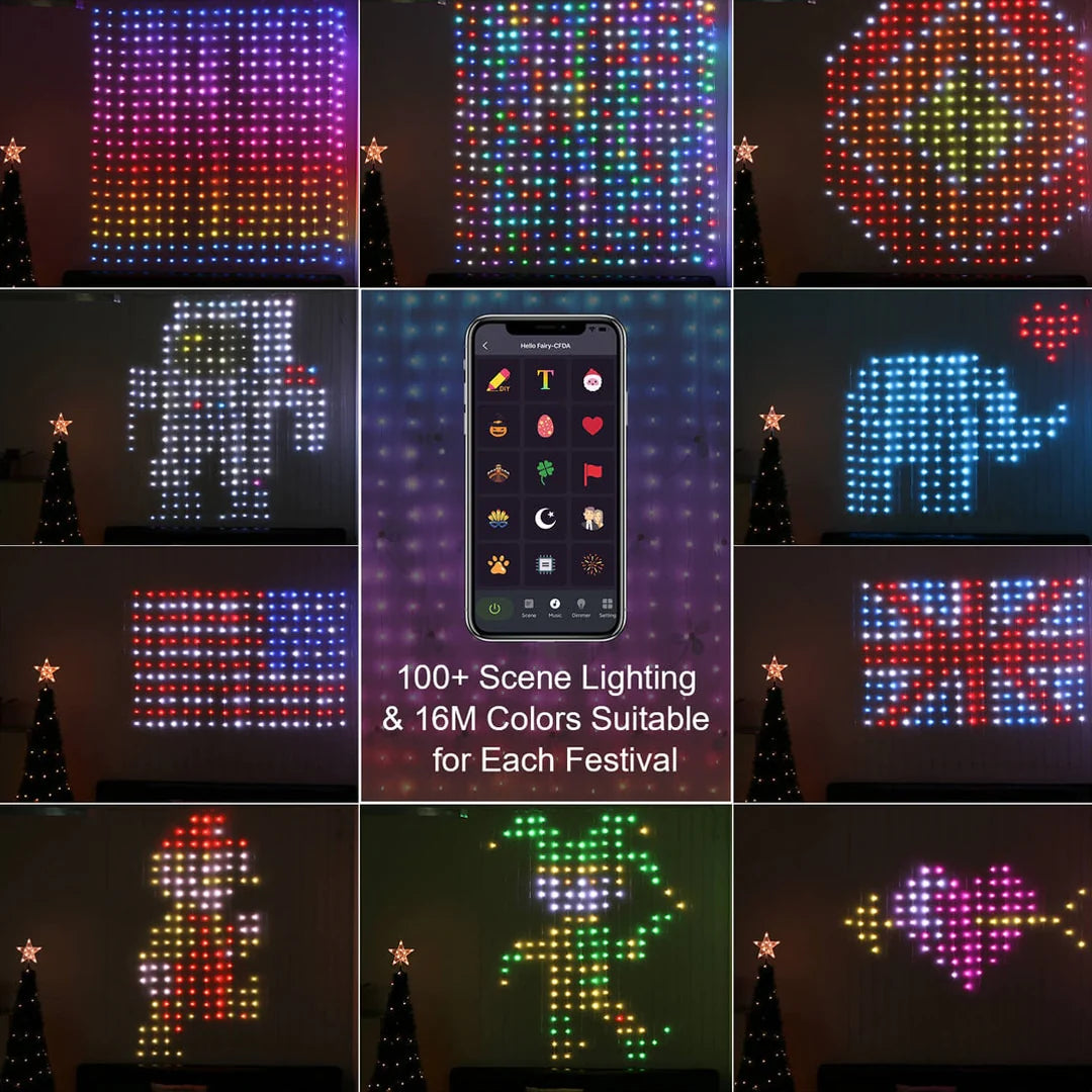 ColorWaves LED-Vorhang-Synchronisationslichter 