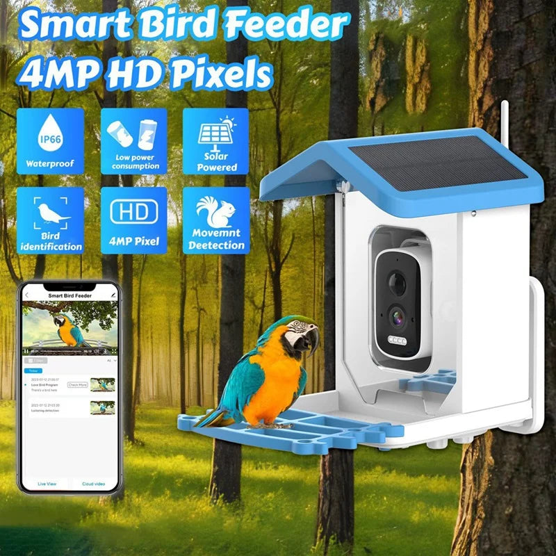 Smart Solar Bird Feeder with Camera - KCShopping