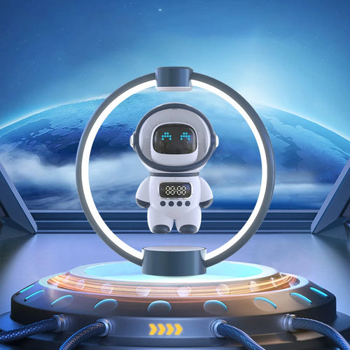 Lampe haut-parleur astronaute en lévitation 