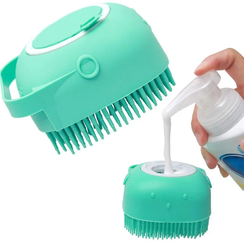 Brosse de bain en silicone pour animaux de compagnie 