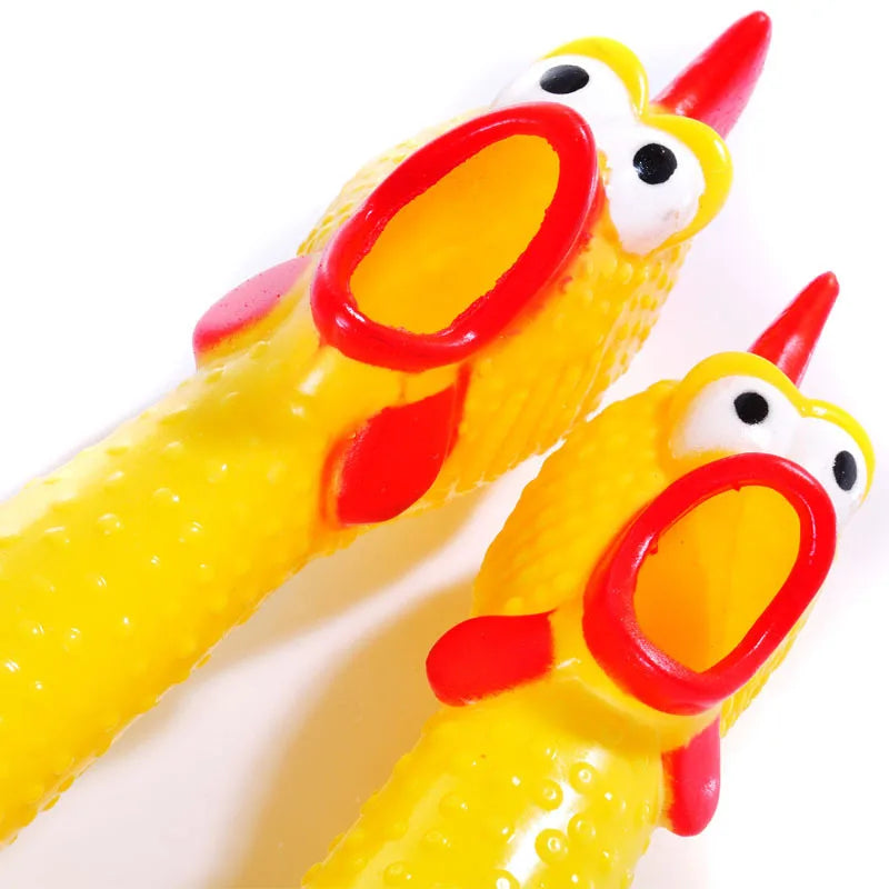 Durable Yellow Chicken Dog Toy - KCShopping