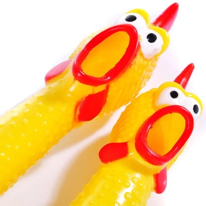 Durable Yellow Chicken Dog Toy - KCShopping
