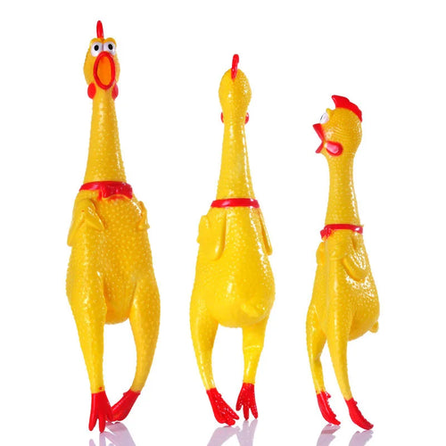 Durable Yellow Chicken Dog Toy