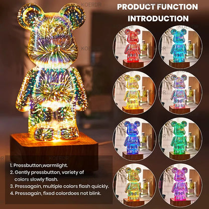 Enchanting Rainbow Fireworks Bear - KCShopping