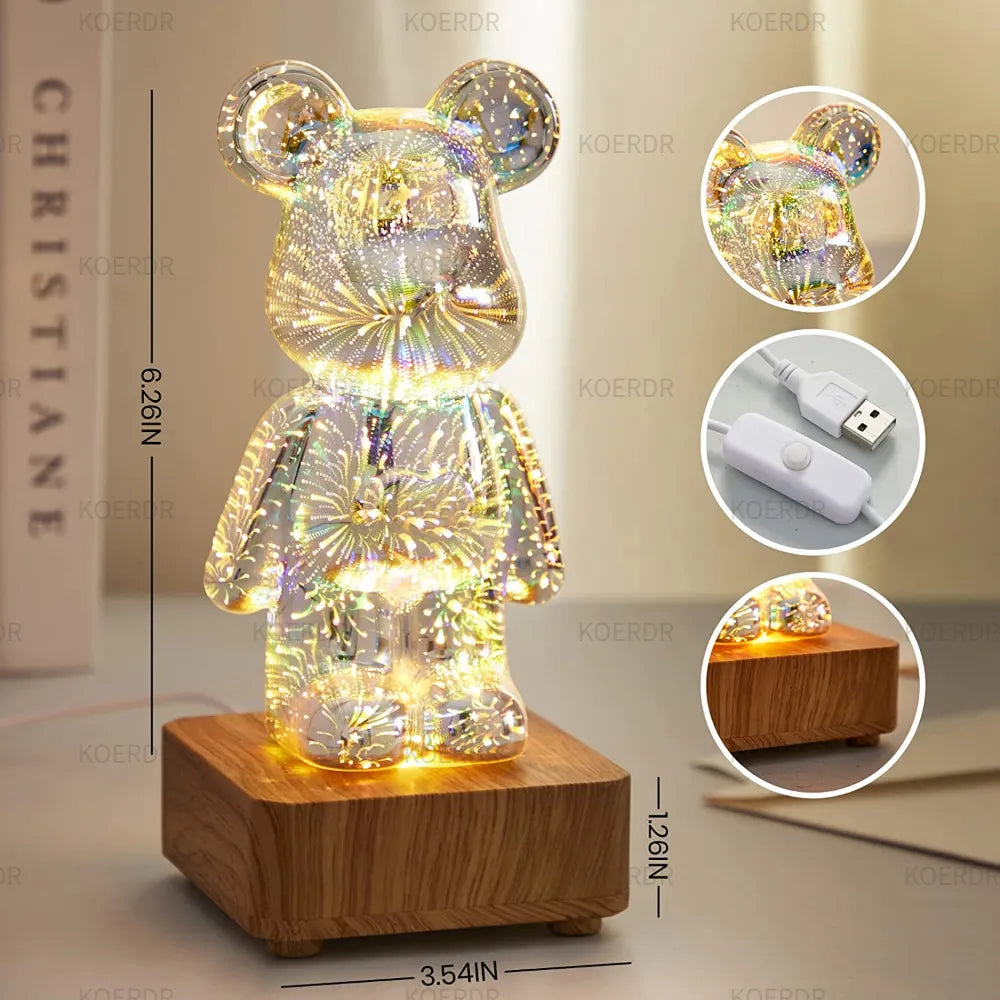Enchanting Rainbow Fireworks Bear - KCShopping