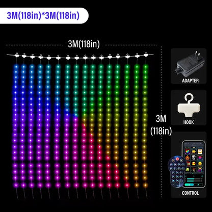 ColorWaves LED-Vorhang-Synchronisationslichter 