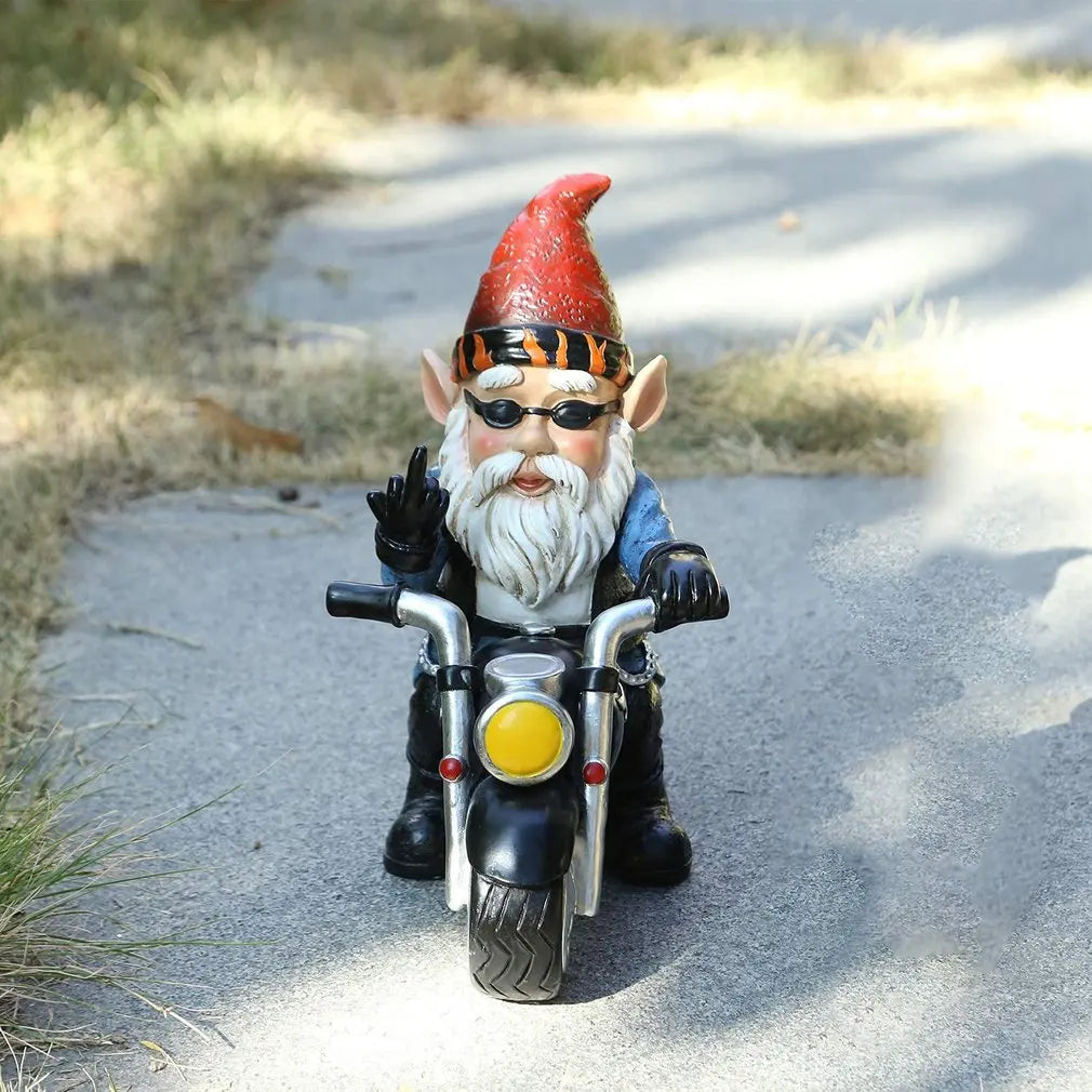 Motorcycle Riding Garden Dwarf - KCShopping