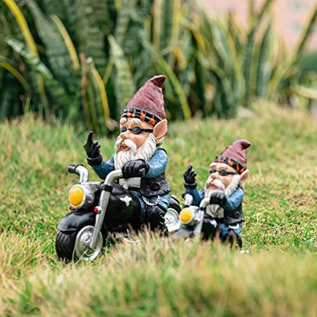Motorcycle Riding Garden Dwarf - KCShopping