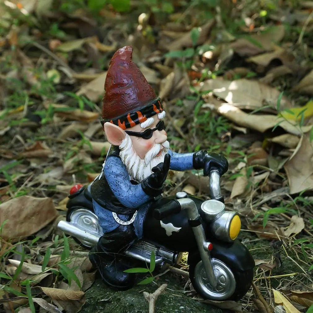 Motorcycle Riding Garden Dwarf - KCShopping