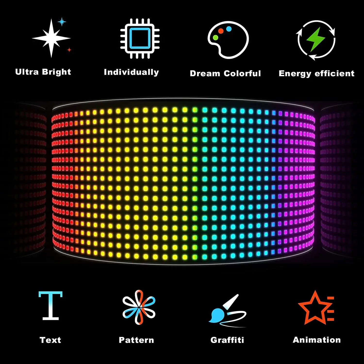 FlexiBright Matrix: Colorful LED Creativity - KCShopping