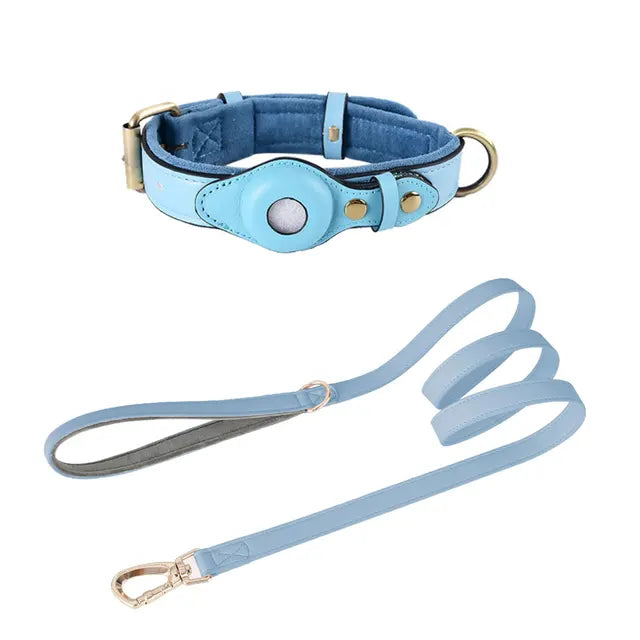 PoshPaws Luxury Tracker Leather Pet Collar - KCShopping