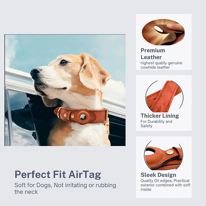 PoshPaws Luxury Tracker Leather Pet Collar - KCShopping
