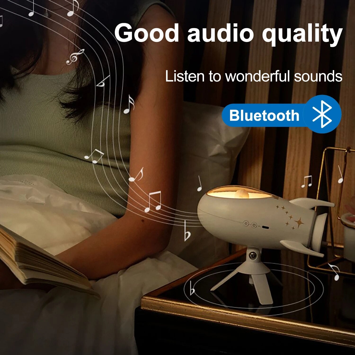 Cosmic Voyager: Astronaut Rocket Speaker - KCShopping