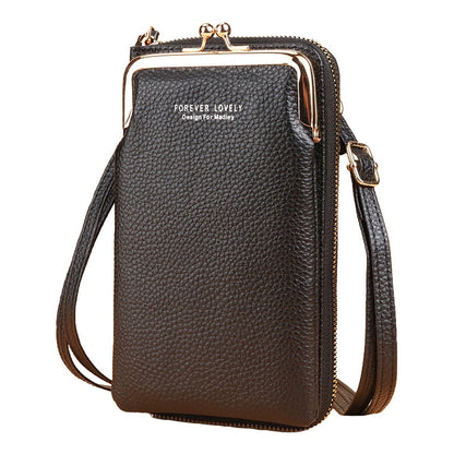 Petit sac à bandoulière en cuir rose chic 