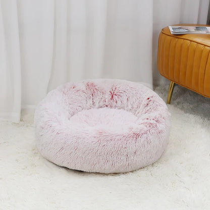 Cozy Haven Plush Cat Donut Bed - KCShopping