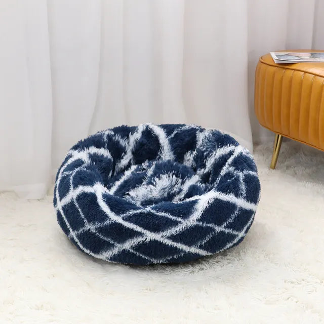 Cozy Haven Plush Cat Donut Bed - KCShopping