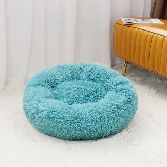 Cozy Haven Plush Cat Donut Bed - KCShopping