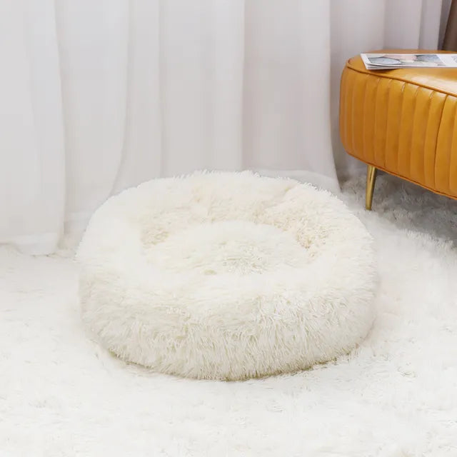 Cozy Haven Plush Cat Donut Bed - KCShopping