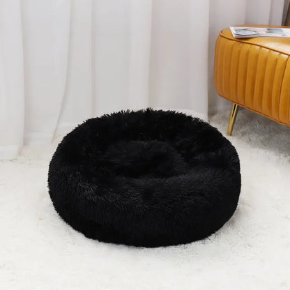 Cozy Haven Plush Cat Donut Bed - KCShopping
