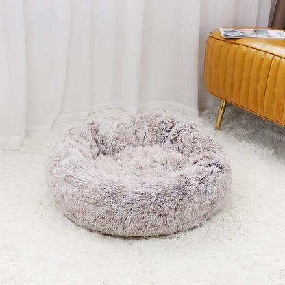 Cozy Haven Plush Cat Donut Bed - KCShopping