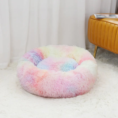 Cozy Haven Plush Cat Donut Bed - KCShopping