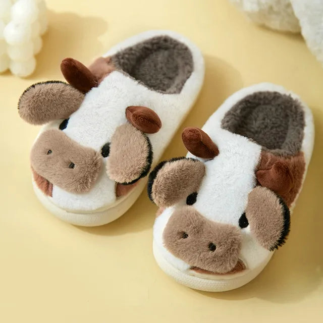 Cozy Moo-Cow Winter Slippers - KCShopping