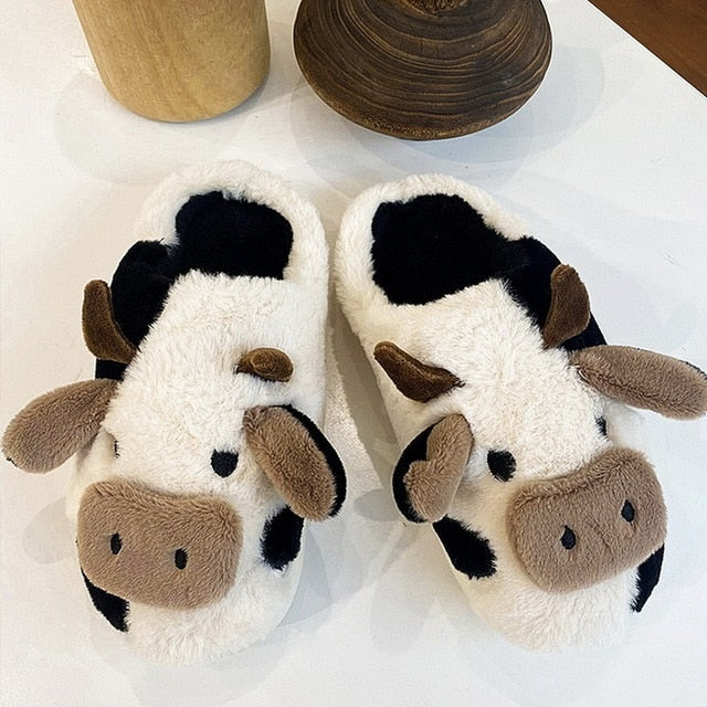 Cozy Moo-Cow Winter Slippers - KCShopping