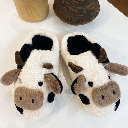 Cozy Moo-Cow Winter Slippers - KCShopping
