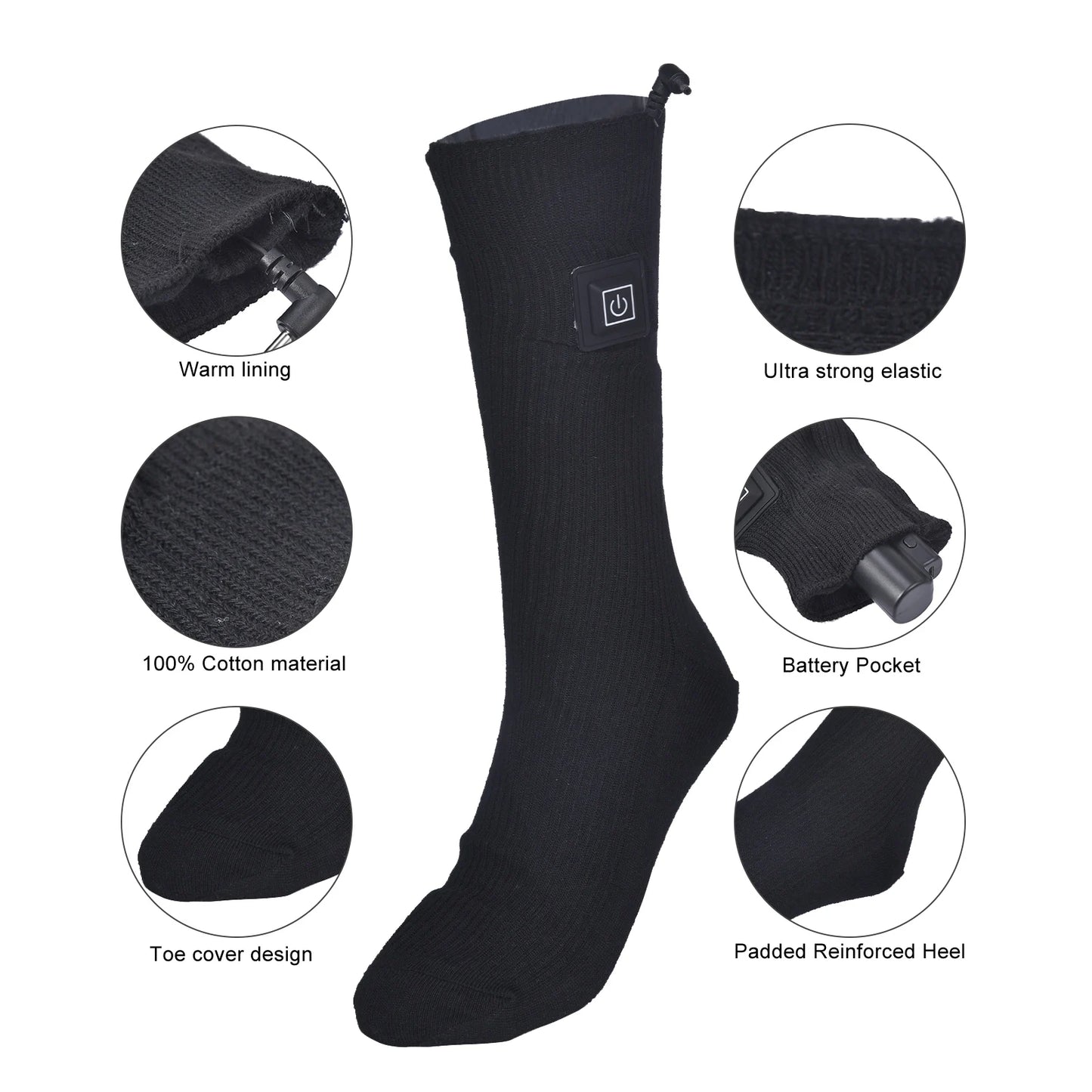 Chaussettes chauffantes thermiques CozyToes 