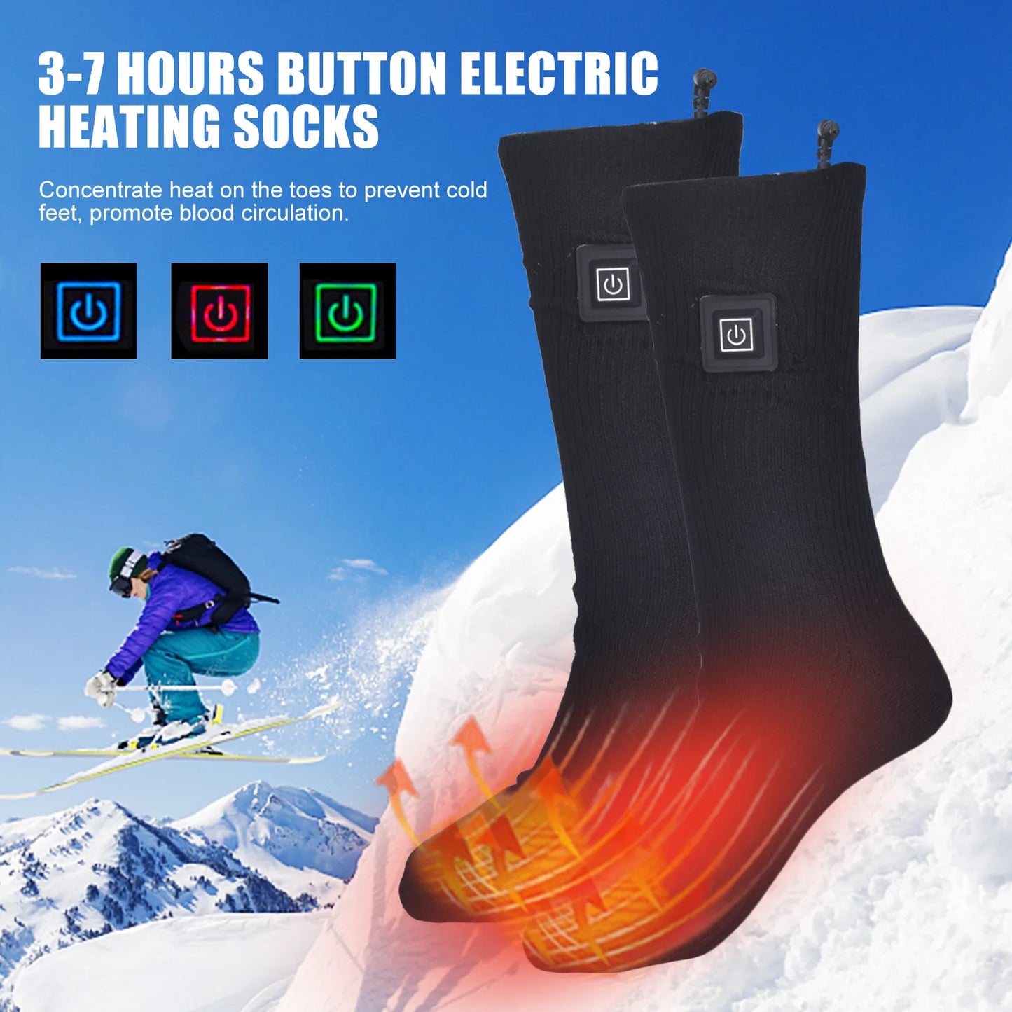 Chaussettes chauffantes thermiques CozyToes 